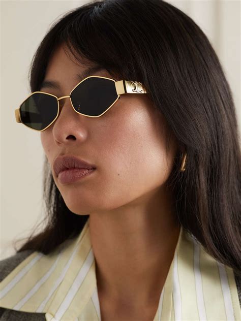 celine saks sunglasses|Celine gold and black sunglasses.